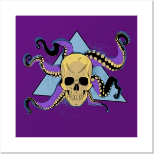 Skulltopus Color Posters and Art